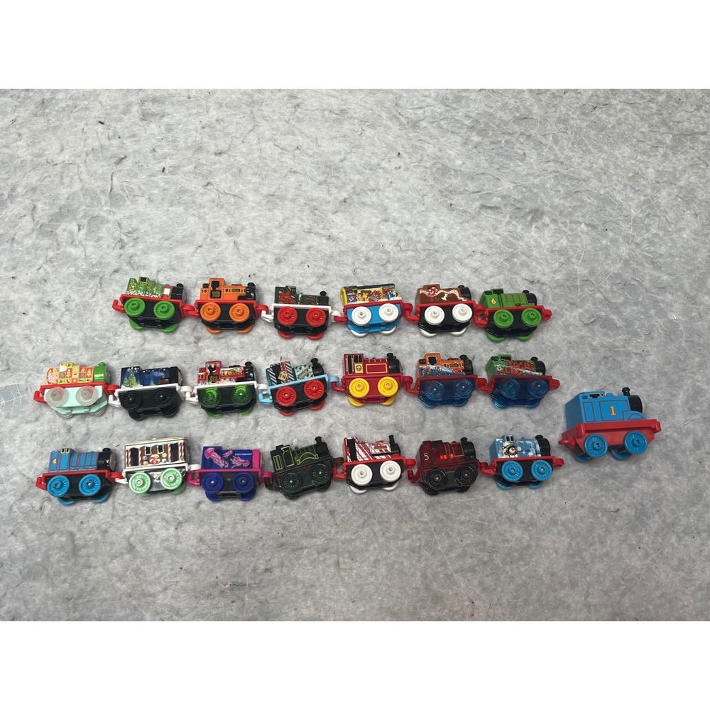 Thomas & Friends Minis Train Engine Lot of 21 Holiday Neon Metallic Miniature